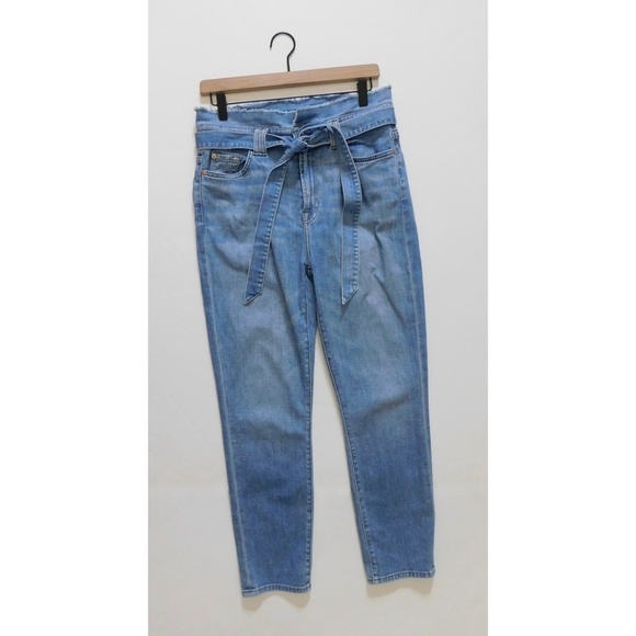 7 For All Mankind Light Blue High Rise Jeans - Picture 3 of 16